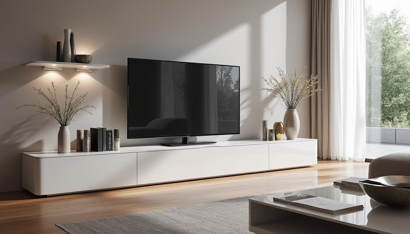 découvrez les nombreux avantages d'un meuble tv design blanc laqué cavalli pour embellir votre intérieur épuré. alliant élégance et fonctionnalité, ce meuble apporte une touche moderne tout en optimisant votre espace de vie.