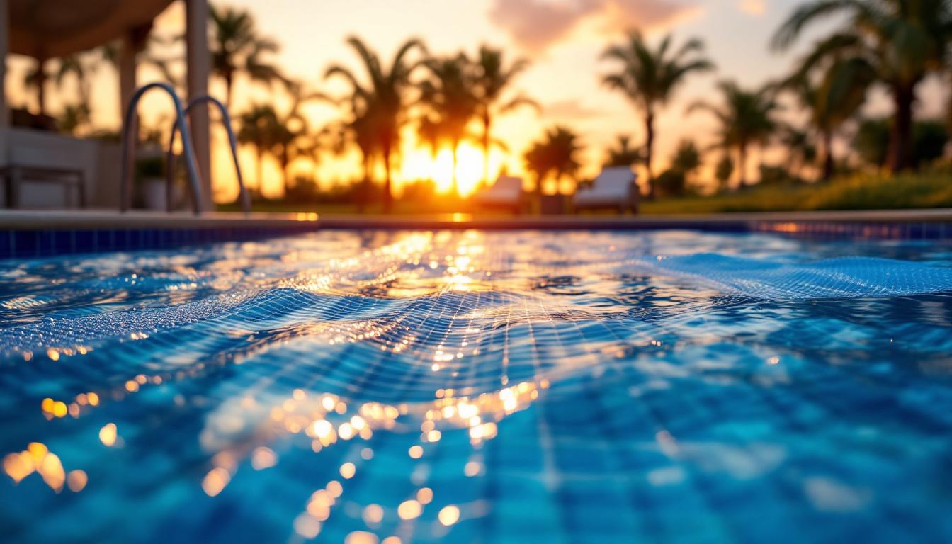 découvrez comment un filet de piscine facilite l'élimination des débris et maintient votre piscine propre, un accessoire essentiel pour tous les propriétaires.