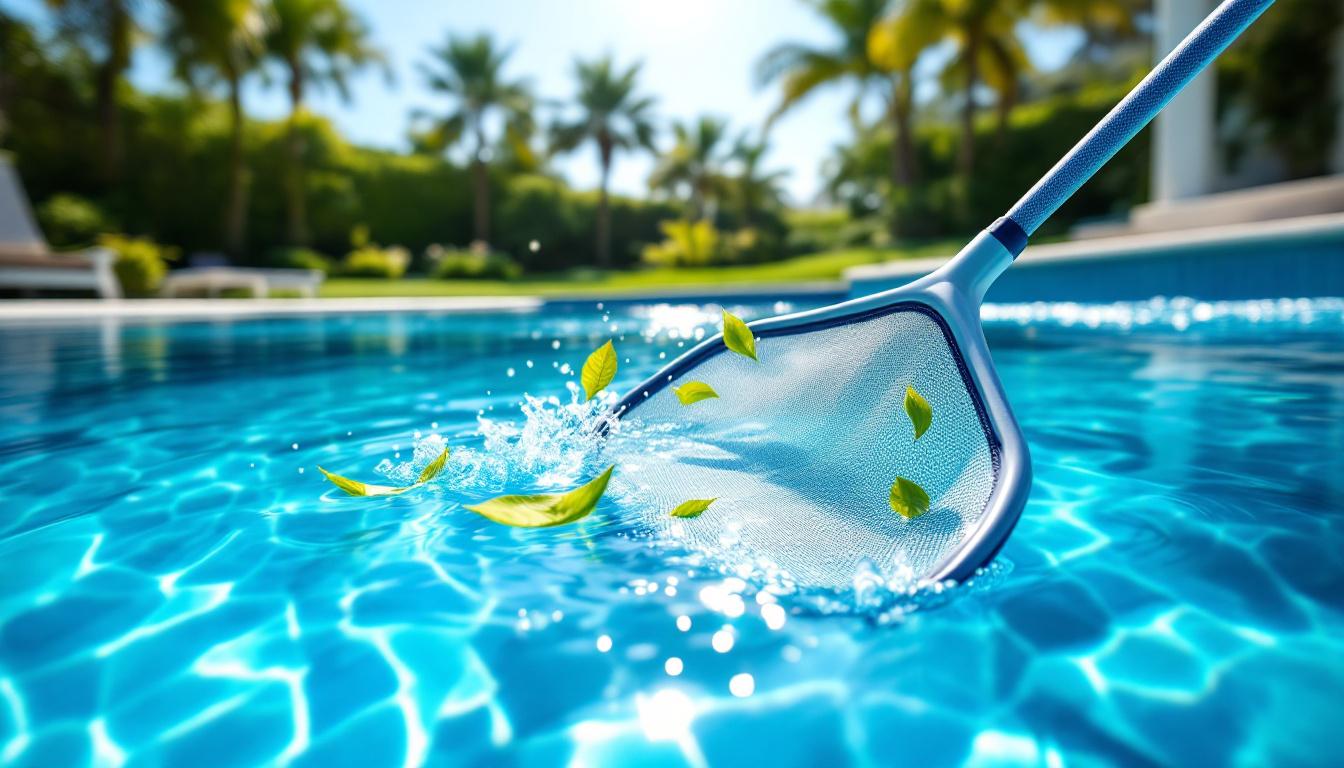 découvrez pourquoi le filet de piscine est un accessoire indispensable pour enlever efficacement les débris et maintenir votre piscine propre toute l'année.