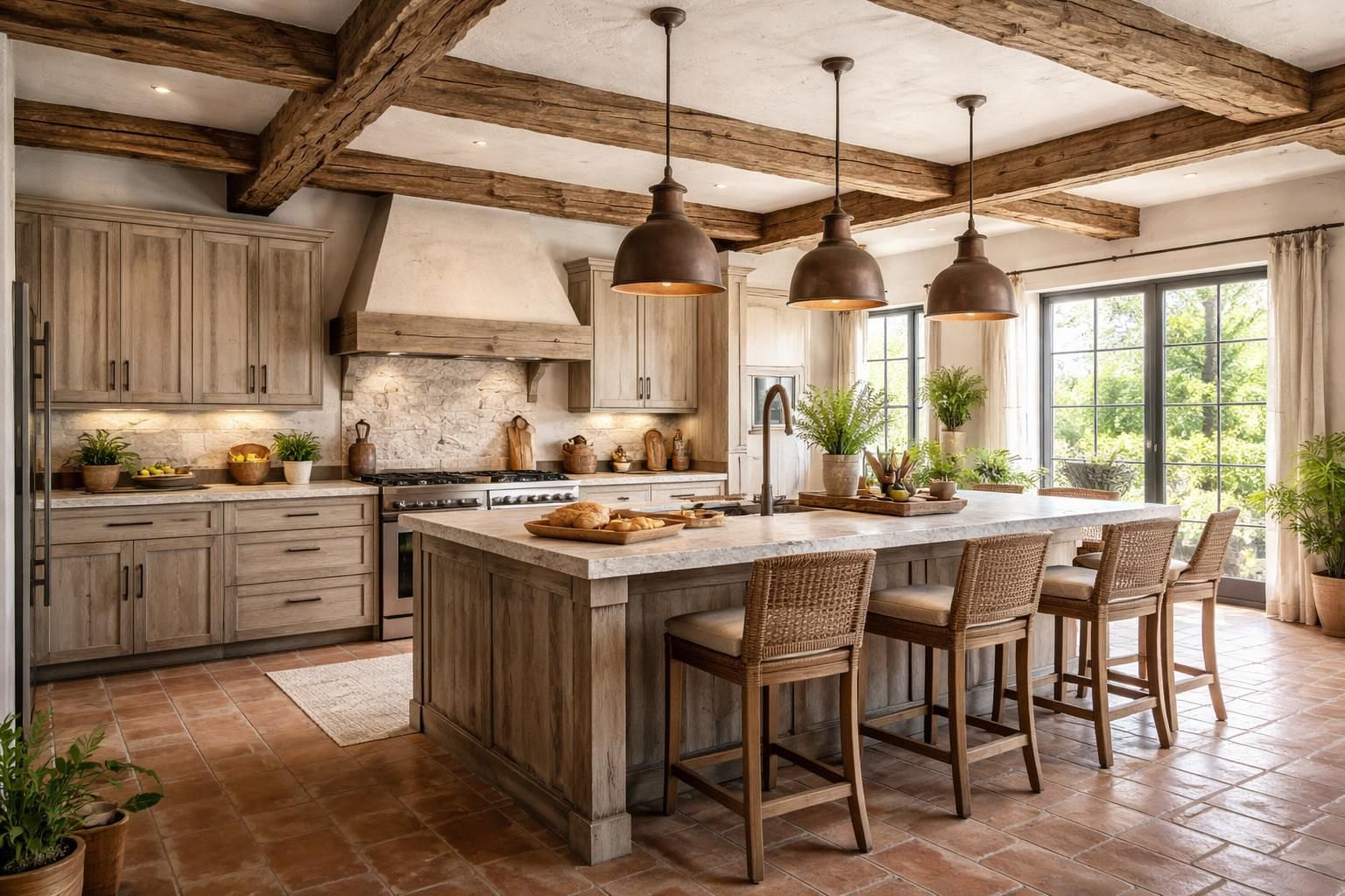 découvrez comment sublimer une cuisine ouverte avec des poutres apparentes et révéler tout le charme de son cachet ancien grâce à des astuces déco et d'aménagement.