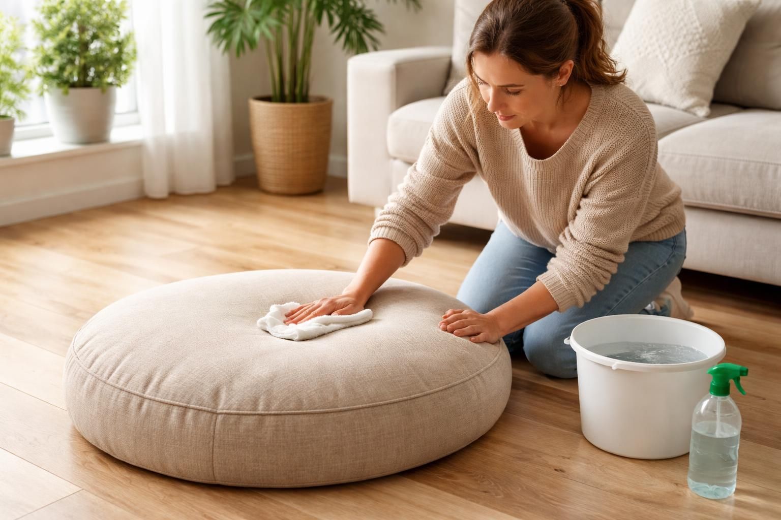 découvrez les méthodes efficaces pour nettoyer un coussin de sol non déhoussable et redonnez-lui fraîcheur et propreté sans difficulté.