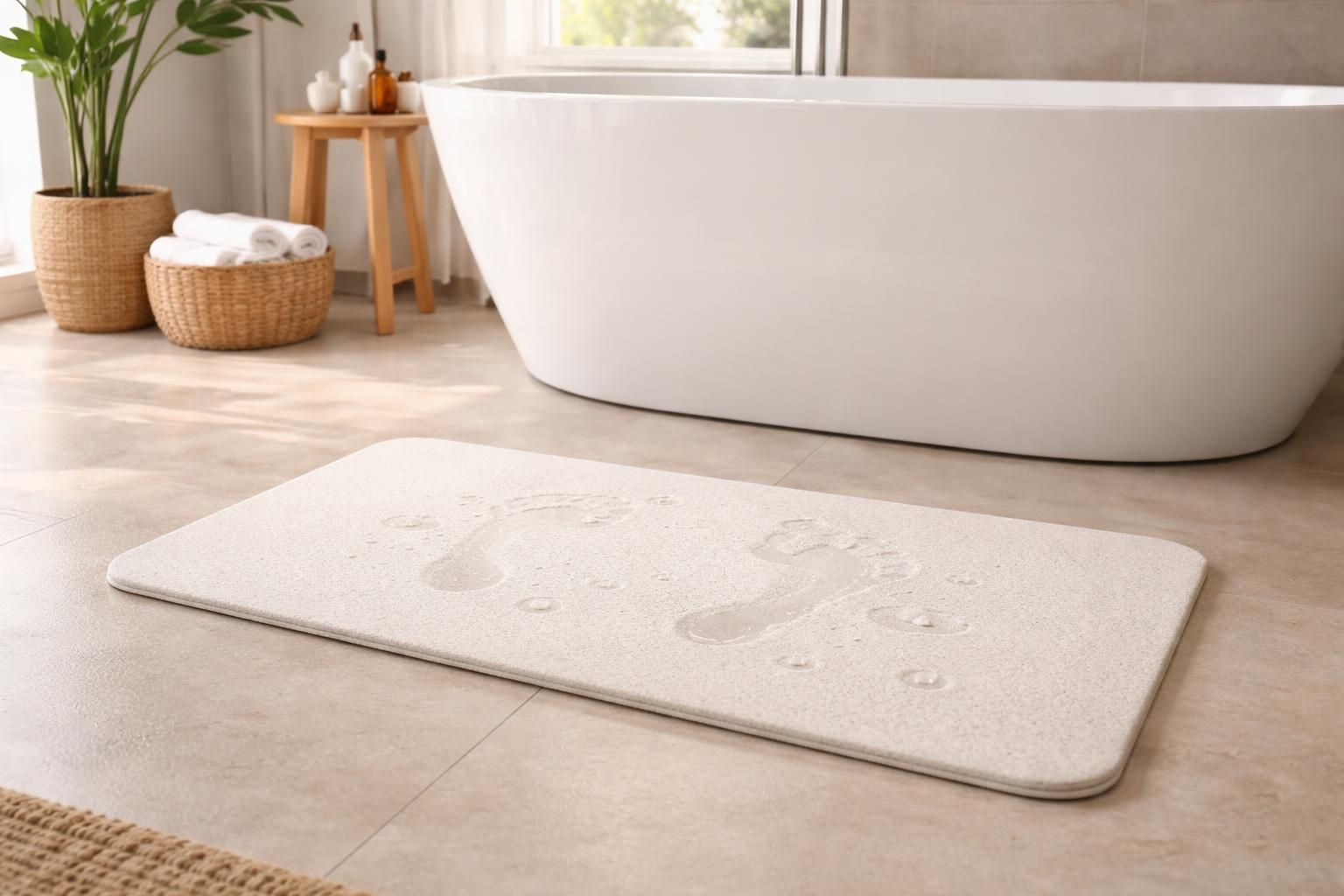 découvrez notre avis complet sur le tapis de bain en terre de diatomée, un accessoire magique qui absorbe l'eau rapidement et garde votre salle de bain propre et sèche.