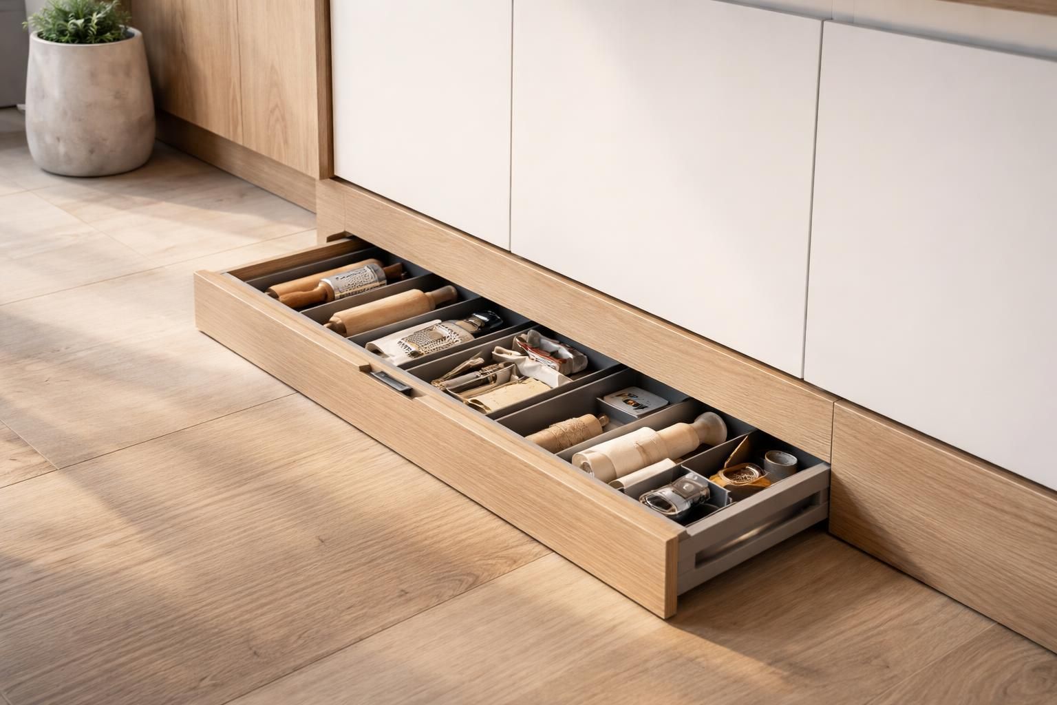 découvrez le tiroir sous plinthe, l'astuce de rangement idéale pour optimiser l'espace au bas de vos meubles et garder votre intérieur bien organisé.