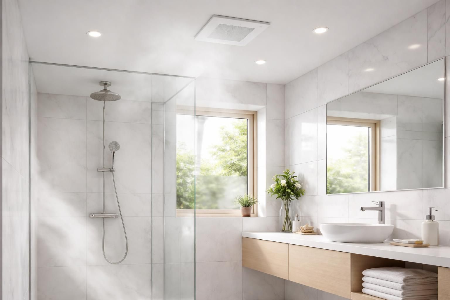 découvrez comment un ventilateur extracteur silencieux garantit une ventilation optimale et un air sain dans votre salle de bain, sans nuisance sonore.