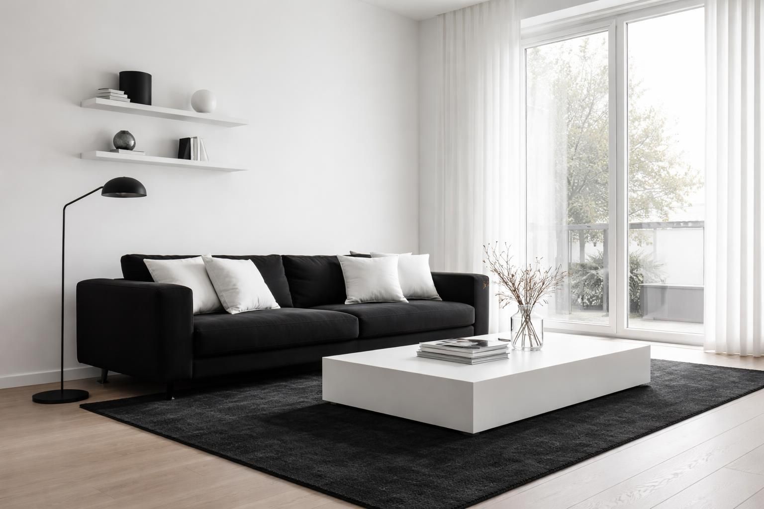 découvrez comment réussir l'aménagement d'un séjour noir et blanc minimaliste grâce au contraste, pour un intérieur moderne, élégant et parfaitement équilibré.