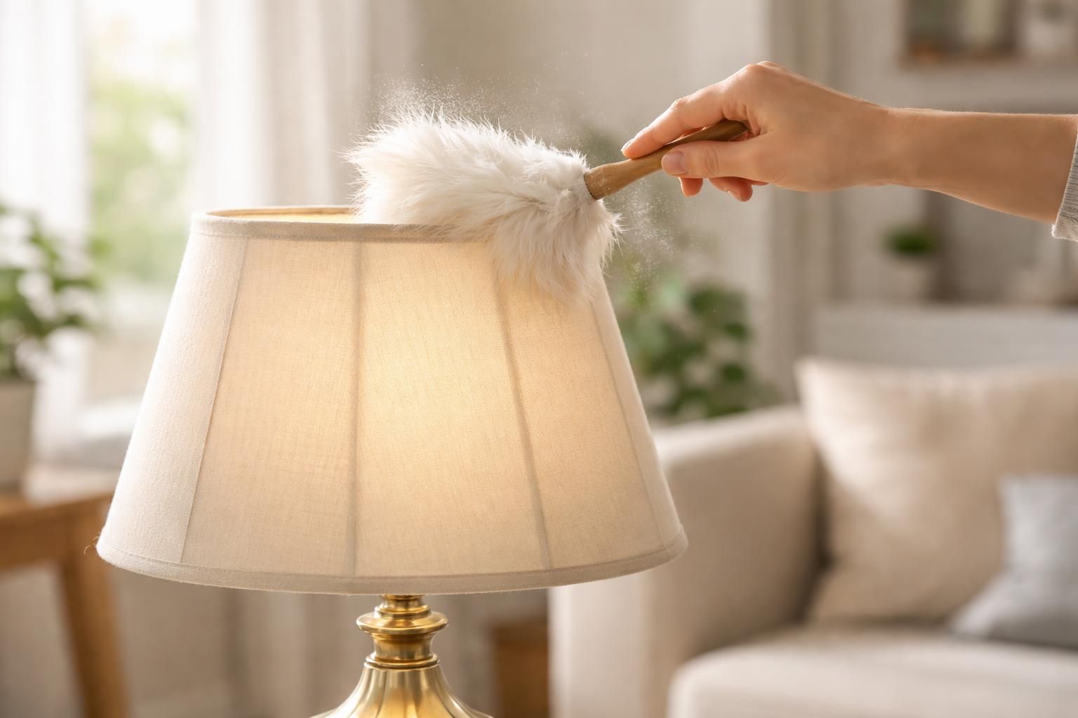 découvrez des méthodes douces et efficaces pour nettoyer un abat-jour en tissu et retirer la poussière sans l'endommager.