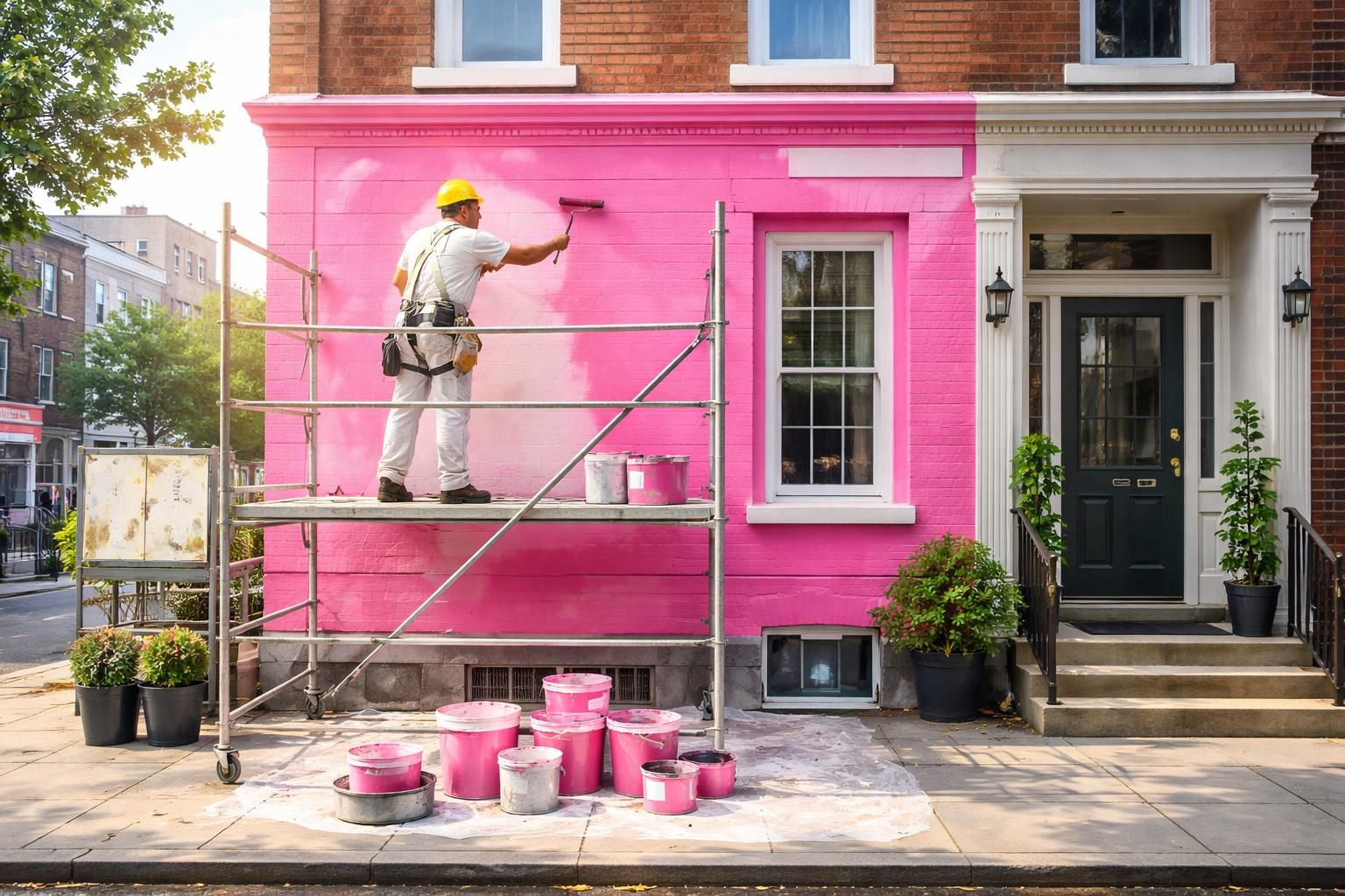 découvrez nos conseils pratiques pour peindre votre façade en rose tout en respectant la réglementation d'urbanisme locale.