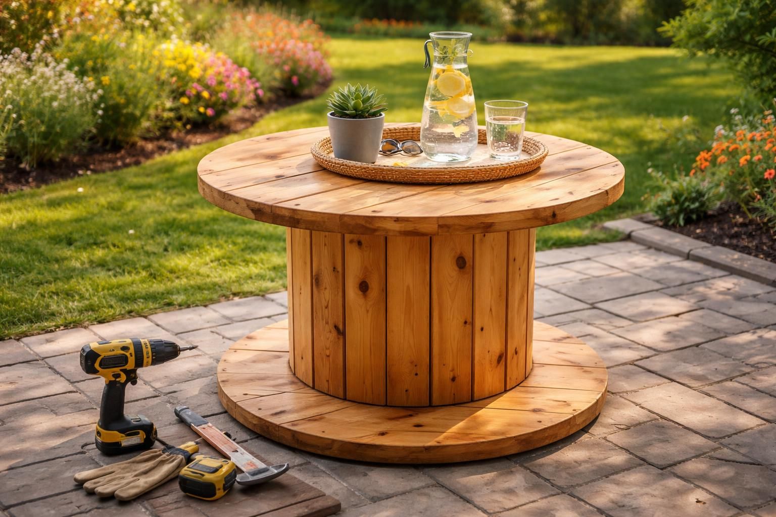 découvrez comment transformer une bobine en touret déco pour créer une table de jardin originale et pratique. guide étape par étape pour un mobilier extérieur unique.