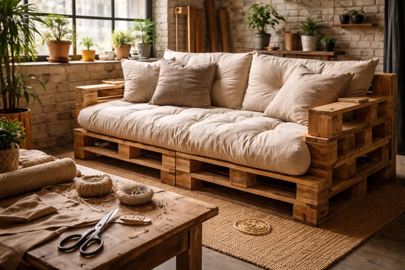 apprenez à fabriquer un coussin confortable et esthétique pour canapé en palette grâce à notre tutoriel diy facile et économique. transformez votre espace avec un projet récup pratique et personnalisé.