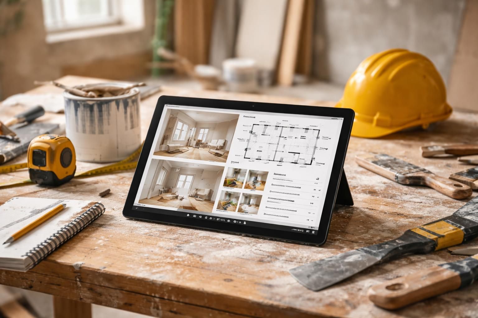 découvrez comment faciliter la rénovation avec des photos, mesures précises et achats directement sur votre tablette tactile microsoft.